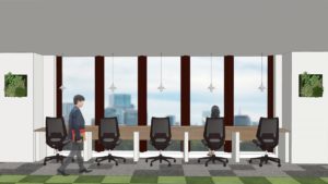 BIZcomfort東新宿_新宿イーストクロスタワー10Fのコワーキングスペース