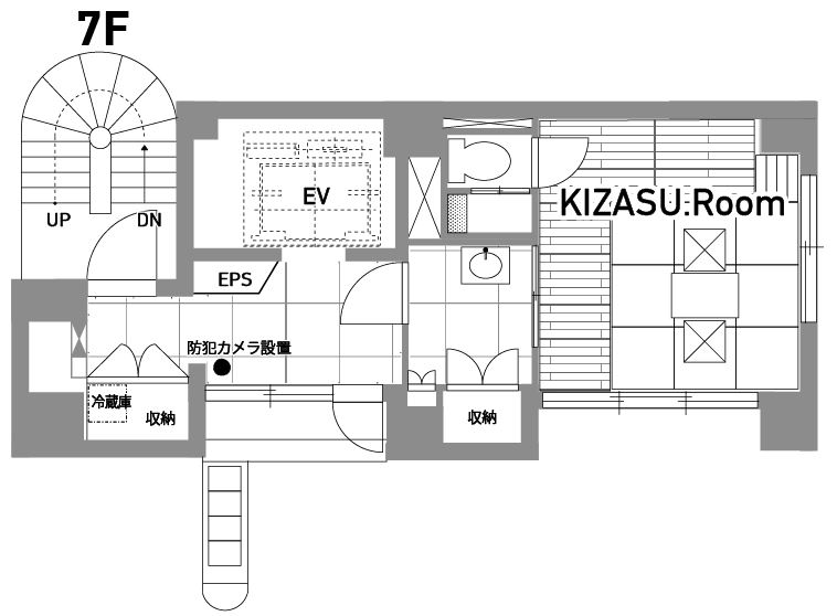 KIZASUOffice(キザスオフィス)_和室・シャワールーム_間取り