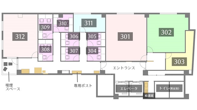 METSオフィス新宿御苑_個室フロアマップ