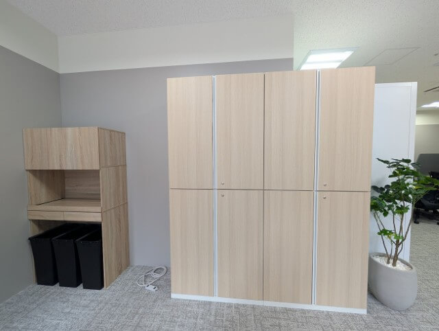 エキスパートオフィス霞が関 33名 セットアップ区画 収納