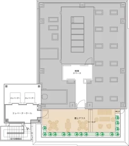 H¹O博多駅前　フロアマップ（屋上）