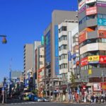 江東区の亀戸の街並み