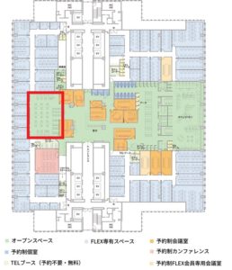 ワークスタイリング日本橋三井タワー　6階フロアマップ シェアオフィス