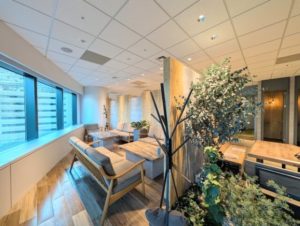 ワークスタイリング汐留シティセンター　オープンスペース　打ち合わせ席