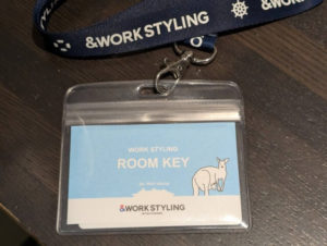 ワークスタイリング汐留シティセンター　1人用個室シェアオフィス　ルームキー